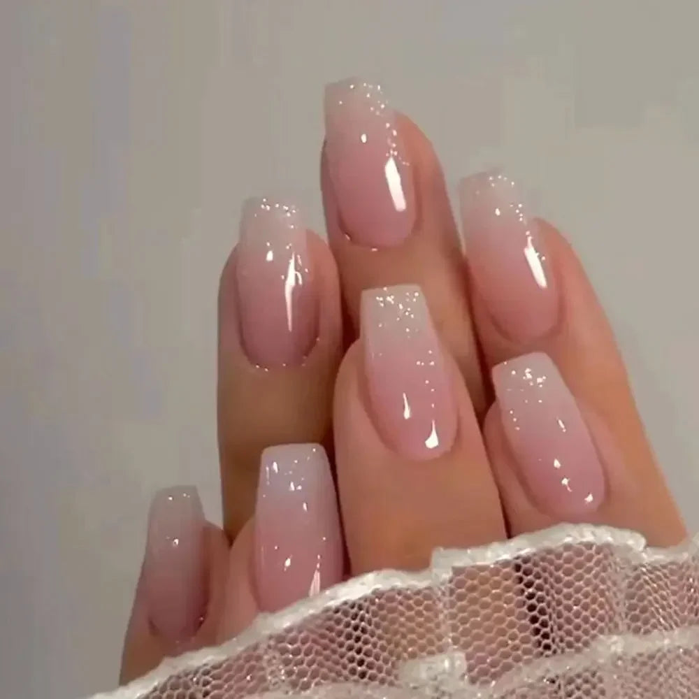 24pcs French Press on Nails Waterproof Set