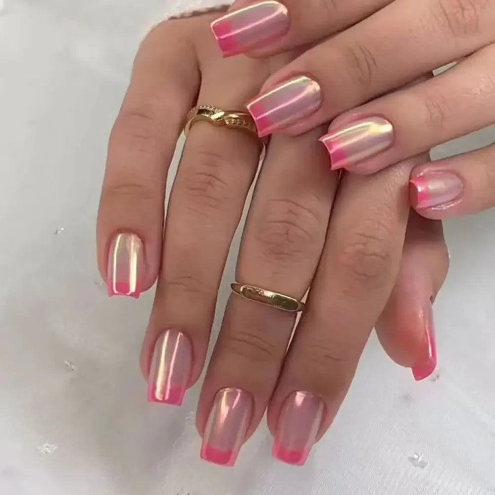 24pcs French Press on Nails Waterproof Set