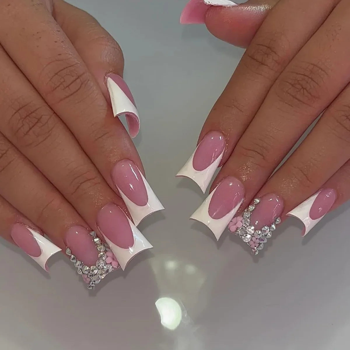 Charming Bow French Ballet Press-On Nails