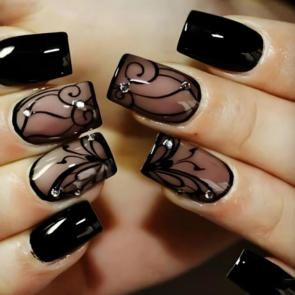 Charming Bow French Ballet Press-On Nails