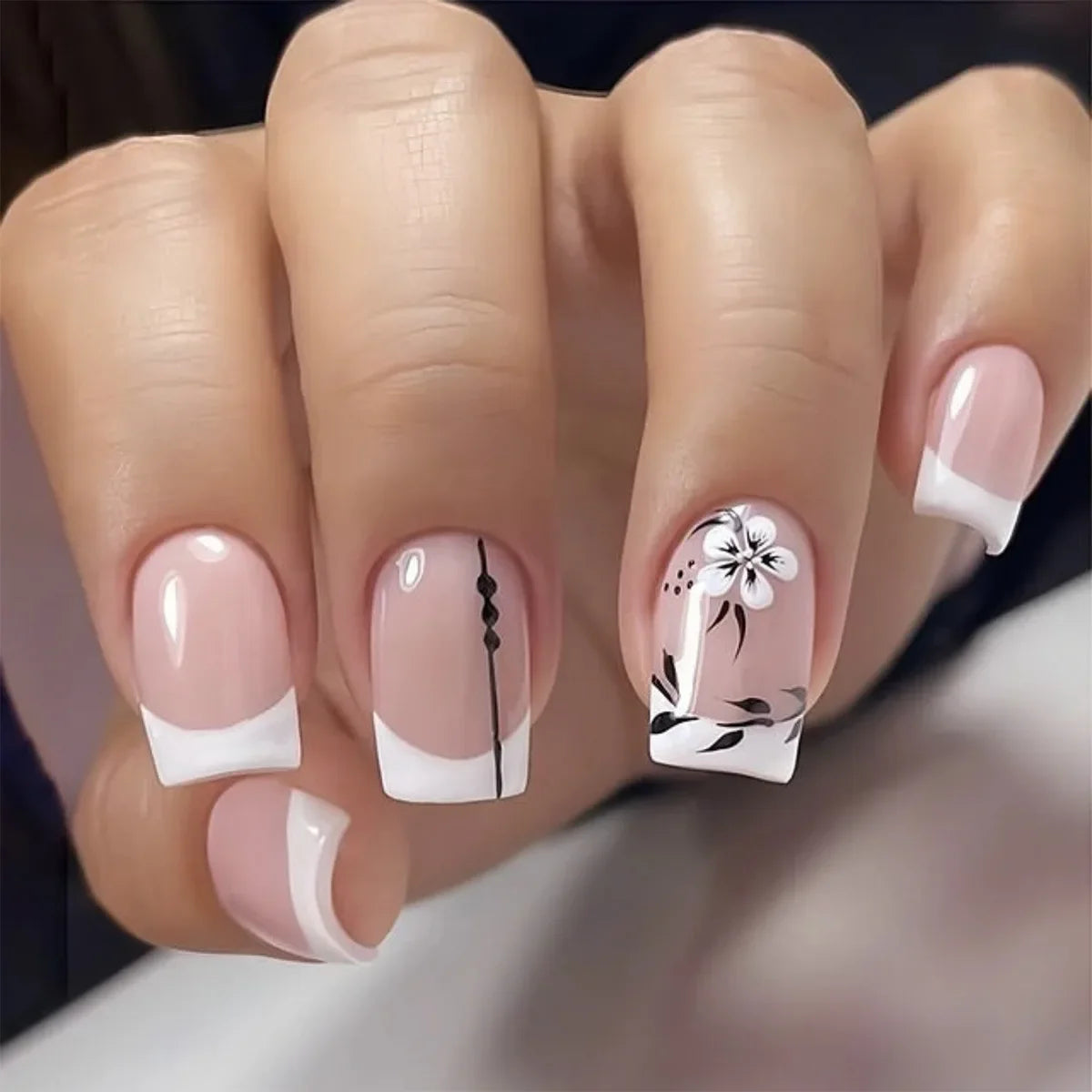 Charming Bow French Ballet Press-On Nails