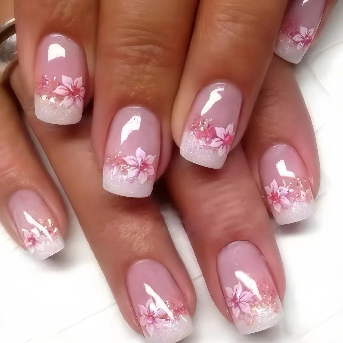 Charming Bow French Ballet Press-On Nails