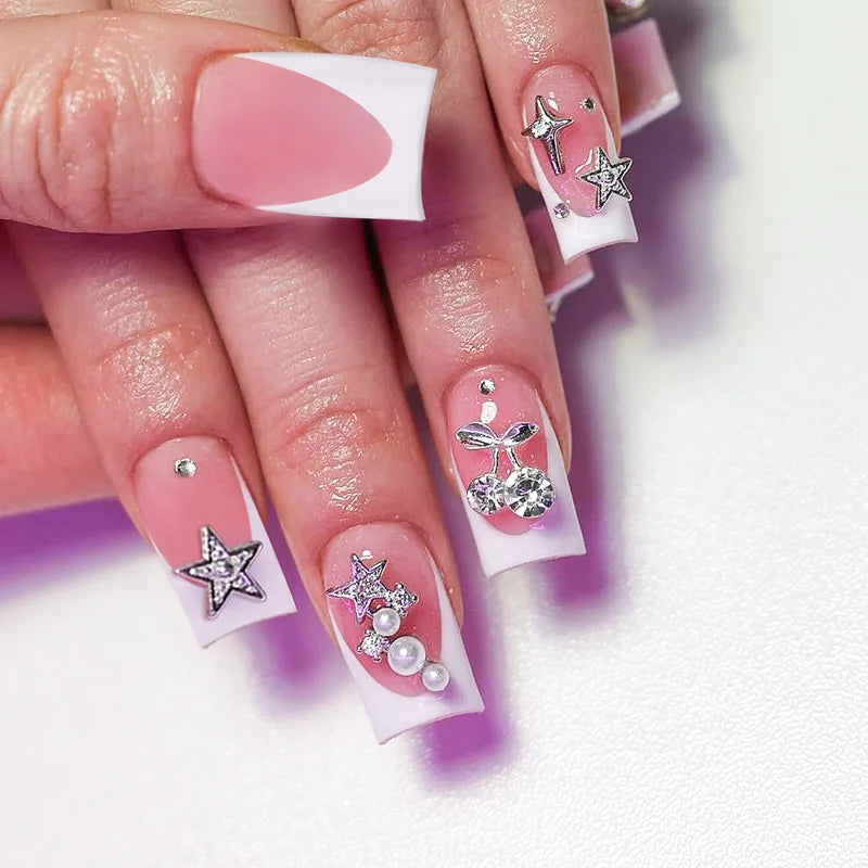 Charming Bow French Ballet Press-On Nails