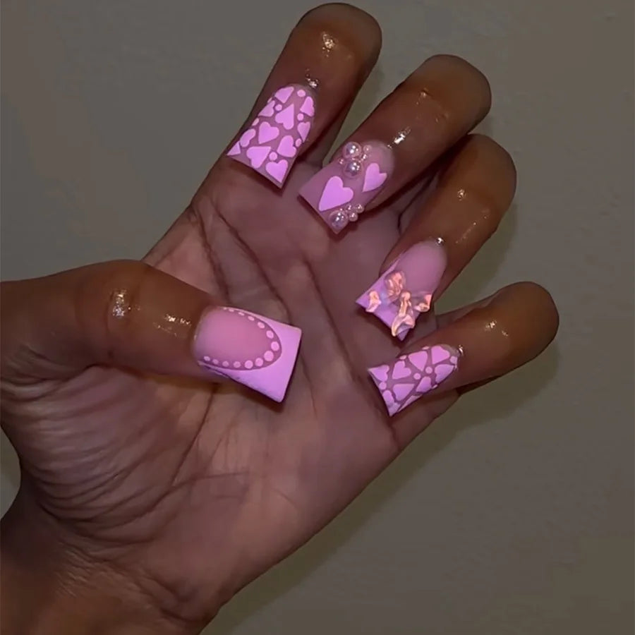Charming Bow French Ballet Press-On Nails