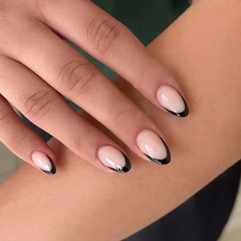 French Rainbow Acrylic Press-On Nails