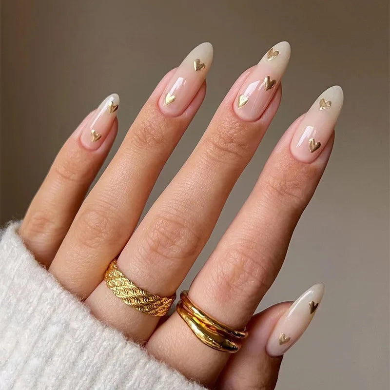 French Rainbow Acrylic Press-On Nails