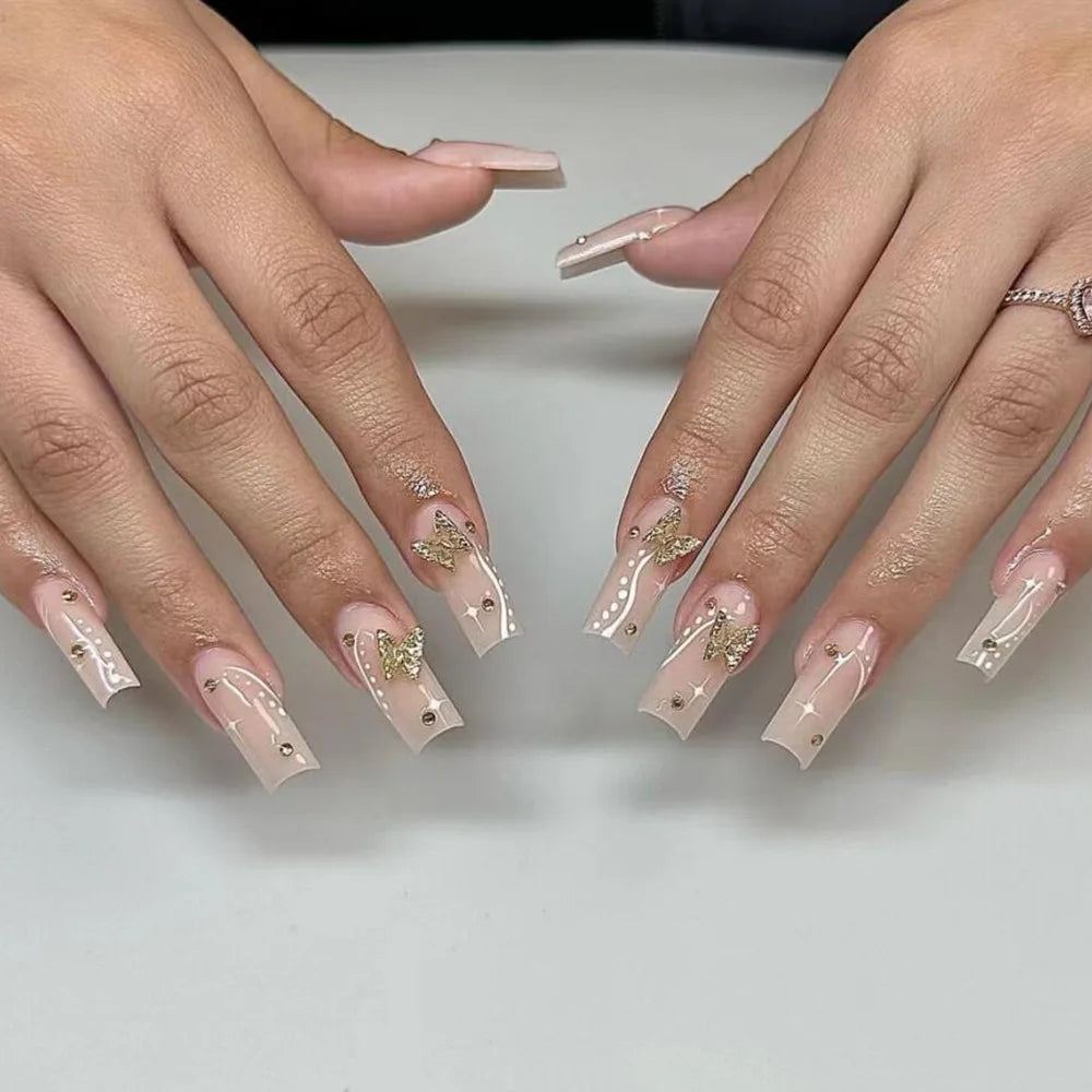 Charming Bow French Ballet Press-On Nails