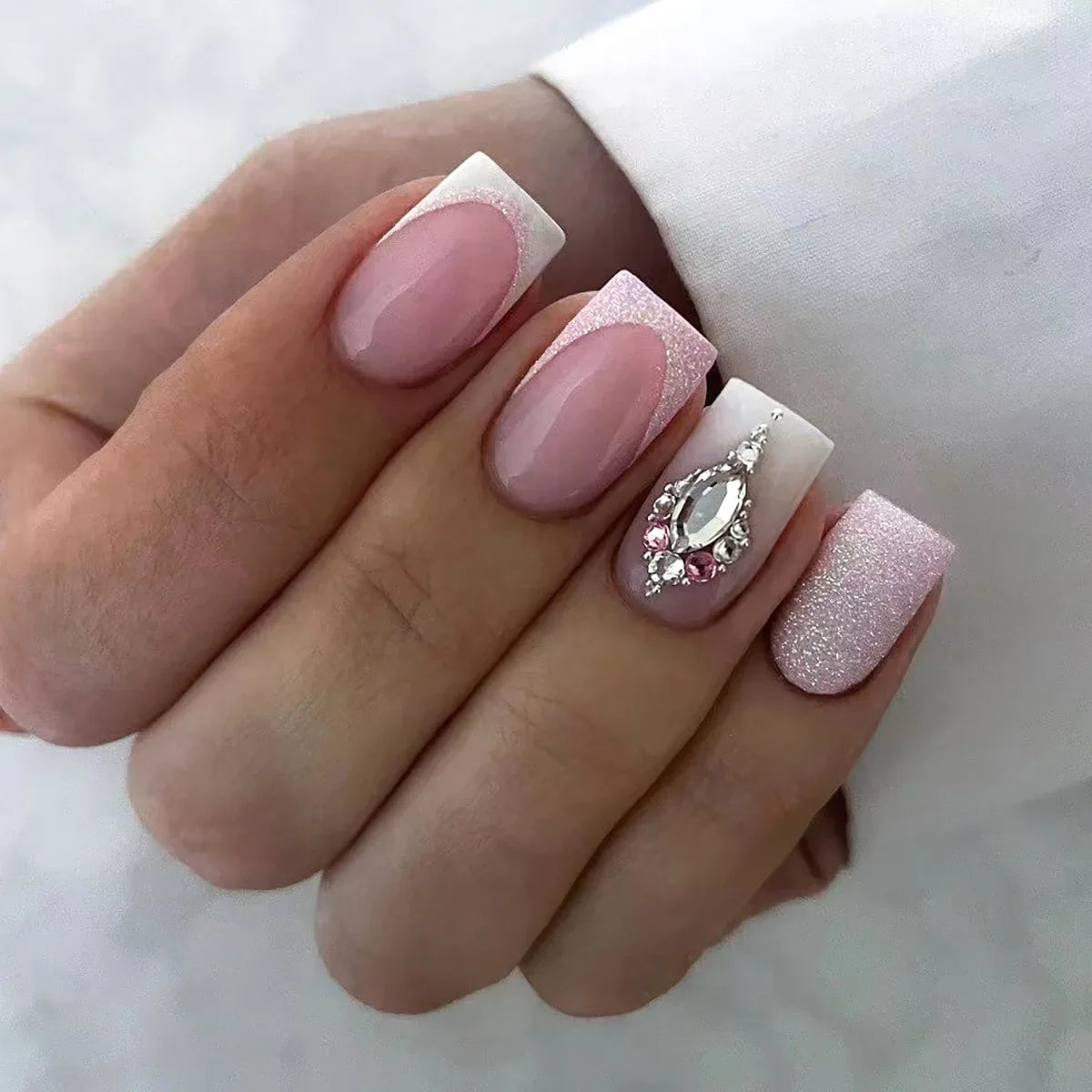 Charming Bow French Ballet Press-On Nails