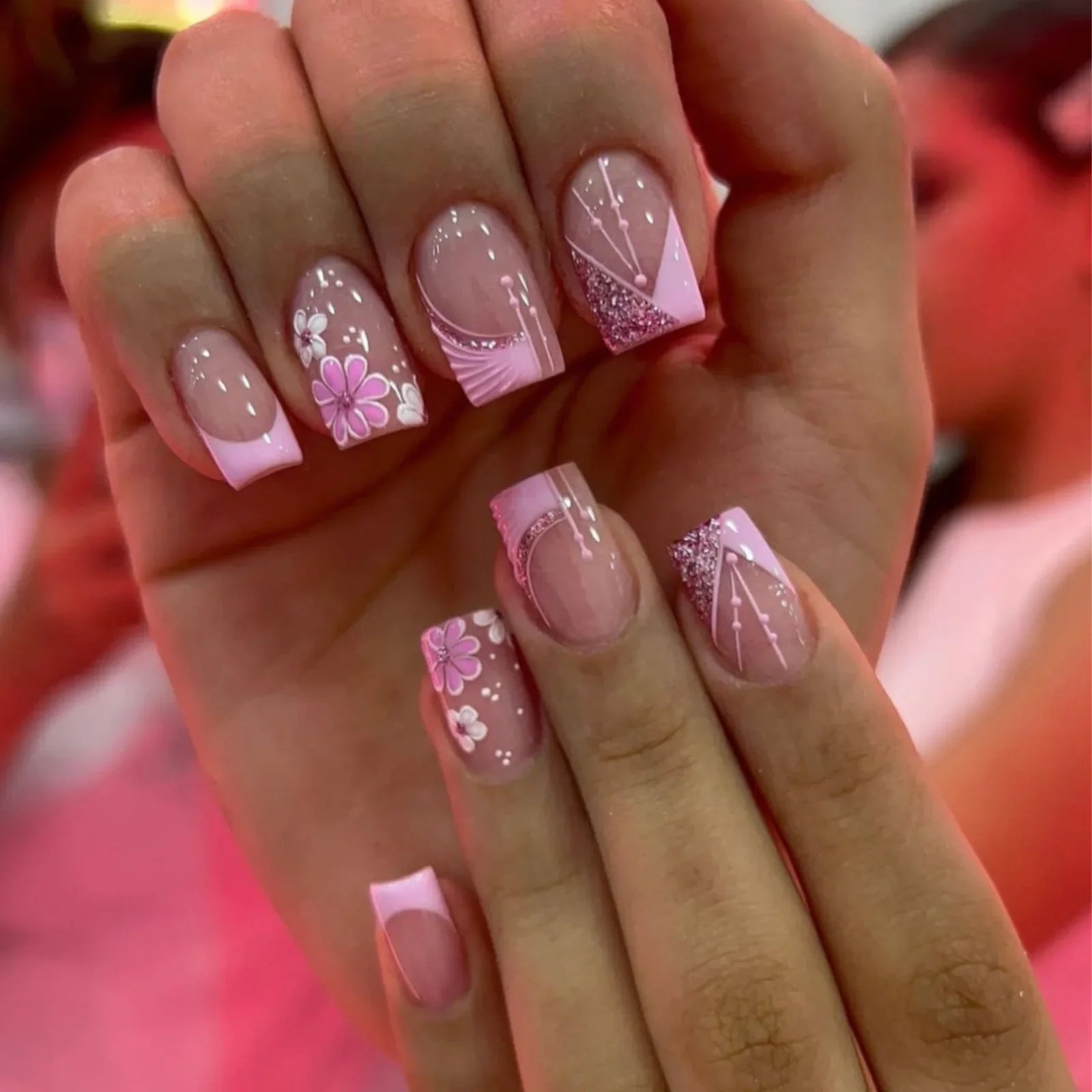 Charming Bow French Ballet Press-On Nails