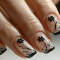 24pcs Flower Design Press On Nails Set-5
