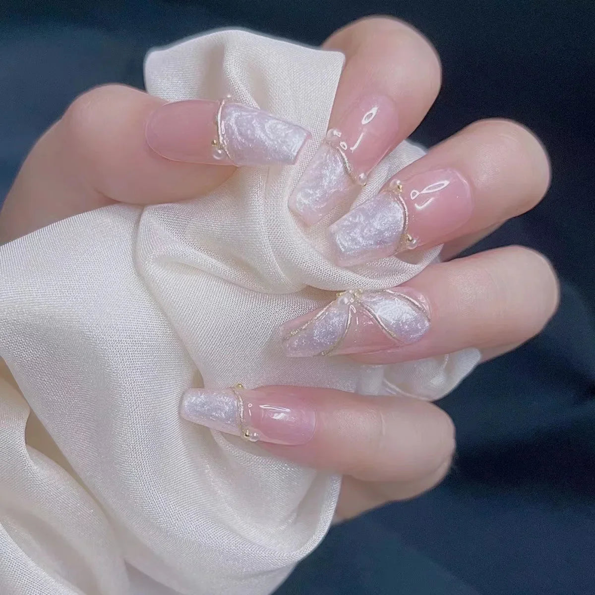 Sea Shells Handmade Press On Nails Ballerina