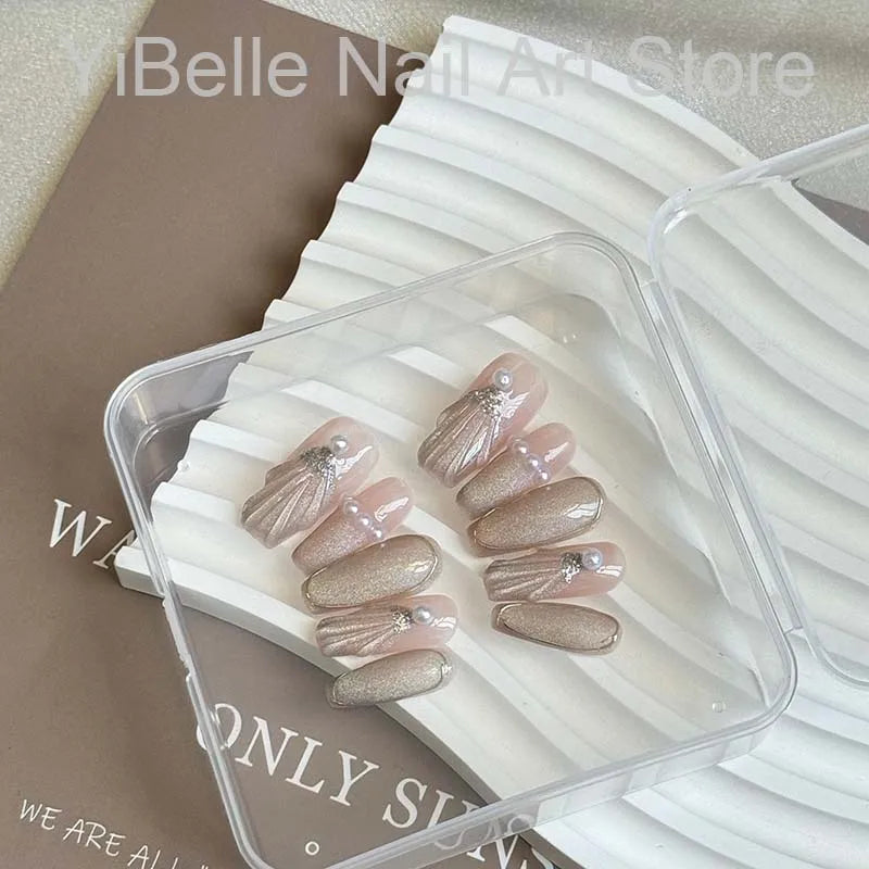 Sea Shells Handmade Press On Nails Ballerina