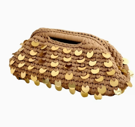 Borsa fatta a mano con paillettes