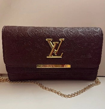 Elite Calfskin Clutch with Chain Strap